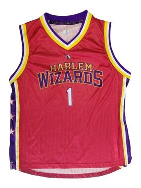 Vintage Harlem Wizards #1 Red Basketball Jersey
